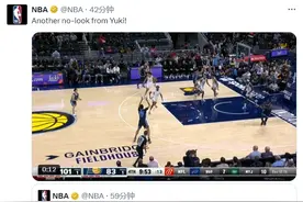 👀上电视了！NBA官方连续晒河村勇辉精妙传球！图片