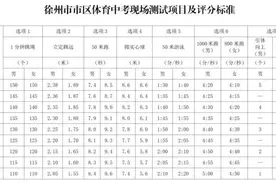 2025年徐州市区体育中考工作实施方案图片