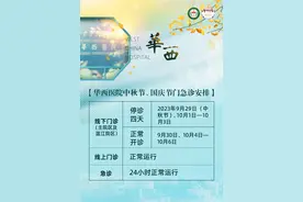 收藏！成都多家医院的假期值班表来了图片