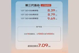 长安第三代逸动上市！限时7.09万起！换新1.5T，但这些取消了…图片