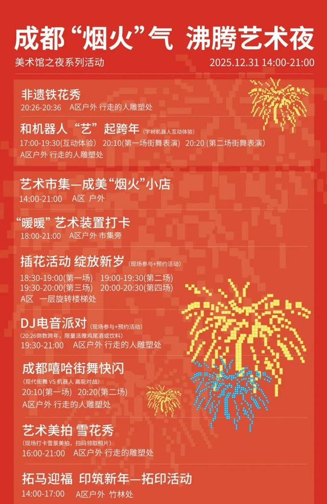 收藏！2026成都跨年打铁花地点推荐