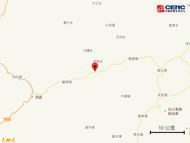 四川阿坝州茂县发生3.1级地震
