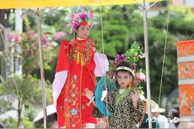 玲珑飘逸！中山国家级非遗项目崖口30板飘色田间村陌大巡游图片