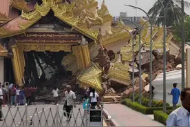 直击缅甸地震现场：玛哈牟尼大金佛寺、仰曼高速公路受损图片