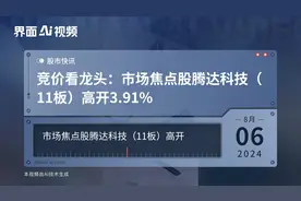 竞价看龙头：市场焦点股腾达科技（11板）高开3.91%