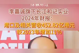 李嘉诚旗下长江和记实业2024年财报：港口及相关营收公布！图片