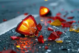 宁洛高速发生一起交通事故，多车起火！图片