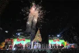 韩国首尔举行圣诞树点灯仪式图片