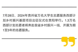 2024年贵州省万名大学生志愿服务西部计划乡村振兴基层项目出征仪式举行图片