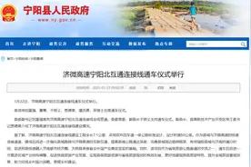济微高速宁阳北互通连接线通车图片