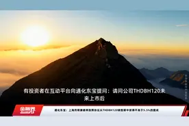 通化东宝：上海药明康德将按照协议从THDBH120销售额中获得不高于5.5%的提成视频封面