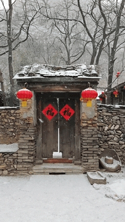 雪中的房山真美