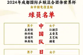 王楚钦、孙颖莎领衔国乒！成都混合团体世界杯参赛球员名单公布图片