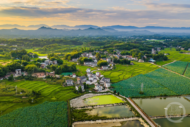 乡村新景入眼来 庭院风光美如画