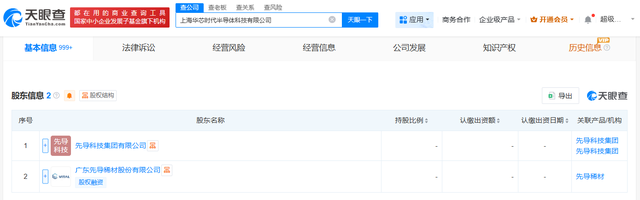 先导科技在上海成立半导体科技公司