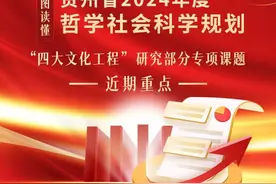 一图读懂贵州省2024年度哲学社会科学规划“四大文化工程”研究部分专项课题近期重点图片