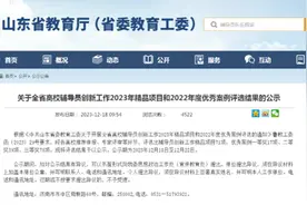 山东商务职业学院在2023年全省高校辅导员创新工作项目评选中获佳绩图片