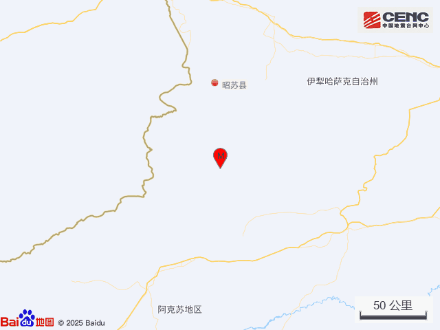 新疆伊犁州昭苏县发生3.6级地震