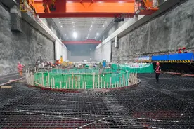 宁波市首座大型抽水蓄能电站地下厂房主体完工图片
