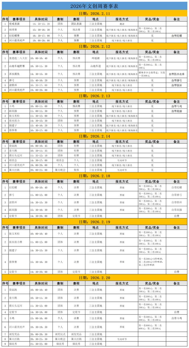 瑶山乡第三届文创周暨2026年春节联谊嘉年华活动即将开启