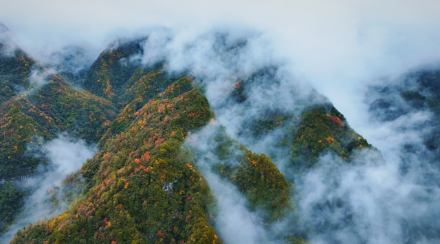 长潭河的秋：打翻调色盘的人间仙境