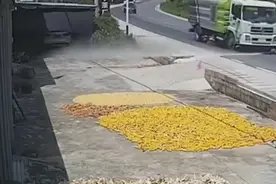 农户门前晒粮被洒水车打湿？官方回应：负责人带司机到农户家道歉图片