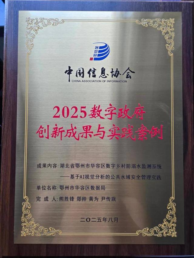 华容区1数字项目在2025中国国际大数据产业博览会获奖
