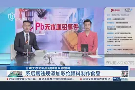 甘肃天水幼儿血铅异常来源查明 系后厨违规添加彩绘颜料制作食品