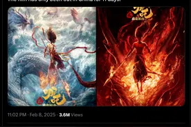 两句话在海外社媒介绍《哪吒2》，引来超360万次浏览，网友喊话好莱坞图片