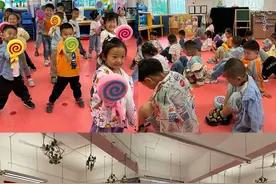 童心向上 快乐飞扬  西安市灞桥区三殿中心幼儿园小班六一排练花絮图片