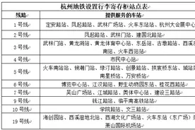 上新，收费！明天起，杭州地铁行李自助寄存服务有变化图片