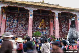 拉萨迎“萨嘎达瓦”朝佛高峰图片