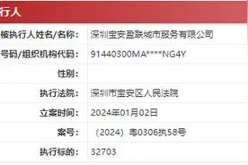 盈峰环境旗下公司再被列为“被执行人”图片