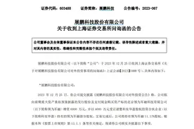 V观财报｜展鹏科技1亿元投资遭问询：是否“明股实债”？图片