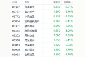 港股大幅回调！科技指数重挫逾4% 房地产与券商板块表现疲软图片