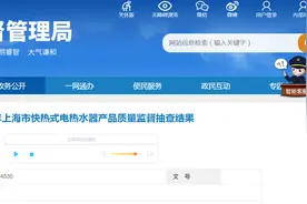 2024年上海市快热式电热水器产品质量监督抽查结果公布图片