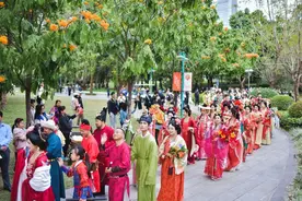 “珠水映花朝 红棉耀汉裳”，珠江公园再现广州花朝节图片