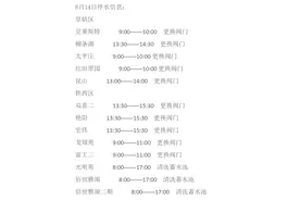 沈阳人注意啦！8月14日停水，多个区域受影响......图片