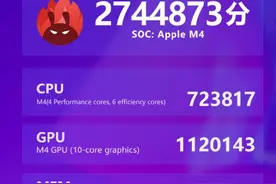 iPad Pro 2024款安兔兔跑分曝光，综合得分高达2744873图片
