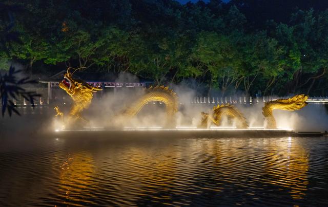 多图｜西樵山夜游探营，夜光龙狮+水幕秀抢先看！