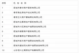 擦亮眼睛！肥城市公布2023年度房地产中介机构“黑白”名单图片