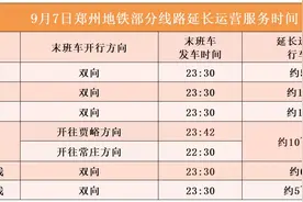 本周末，郑州地铁延时运行图片