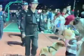 网红柯基警犬福仔巡逻时偷吃小朋友烤肠，训导员：已经严肃批评图片