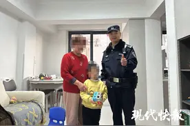 您的外卖骑手正在做好事！警民联手送走失男孩回家图片