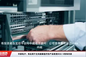 中颖电子：有应用于无线健康医疗的产品使用RISC-V架构内核视频封面