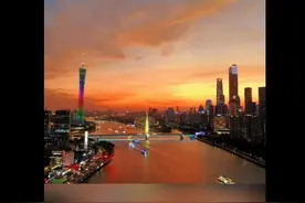 广州天空现绝美晚霞图片