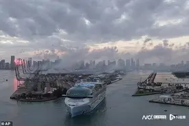 世界最大邮轮“海洋偶像”号开启处女航，由足球明星梅西命名图片