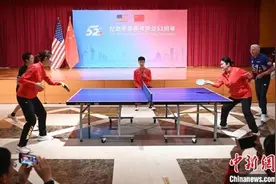 中美乒坛老中青三代纪念乒乓外交52周年：还是“友谊第一，比赛第二”图片