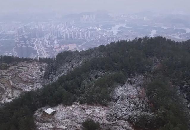 刚刚！凤凰山下雪啦！是真的！