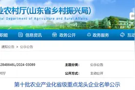 农业产业化省级重点龙头企业名单公示，潍坊总数全省第一图片